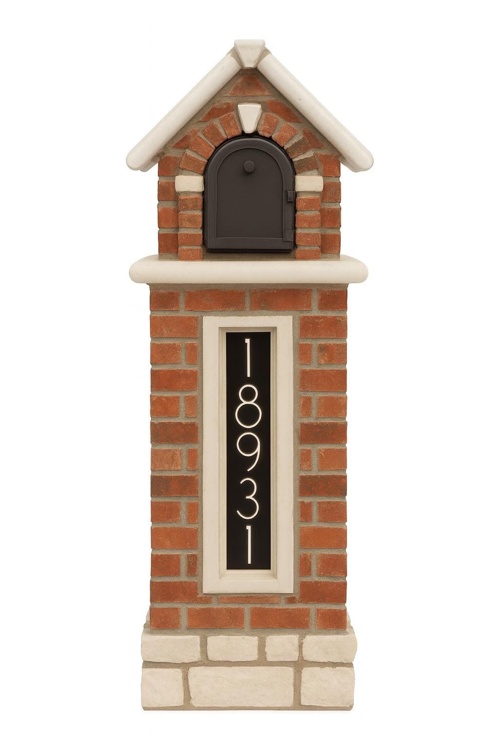 The Cottage brick mailbox column design reference